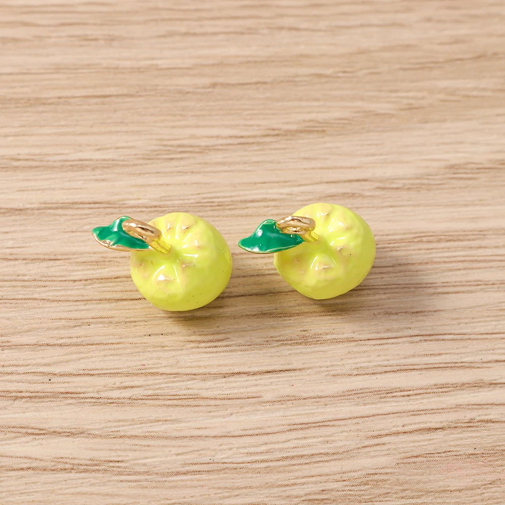 Tusember 5 Stück schöne Anhänger, Pilz-Pomelo-Cantaloupe-Apfel-Anhänger, Charm-Perlen für DIY-Schmuckherstellung mit Sterling-Markenarmbändern – Detail 12