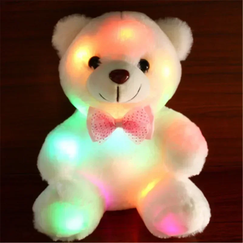 22CM Bear Stuffed Plush Toys Bear Lighting Stuffed Lovely Giant Cartoon Toy Christmas Gifts for Kids