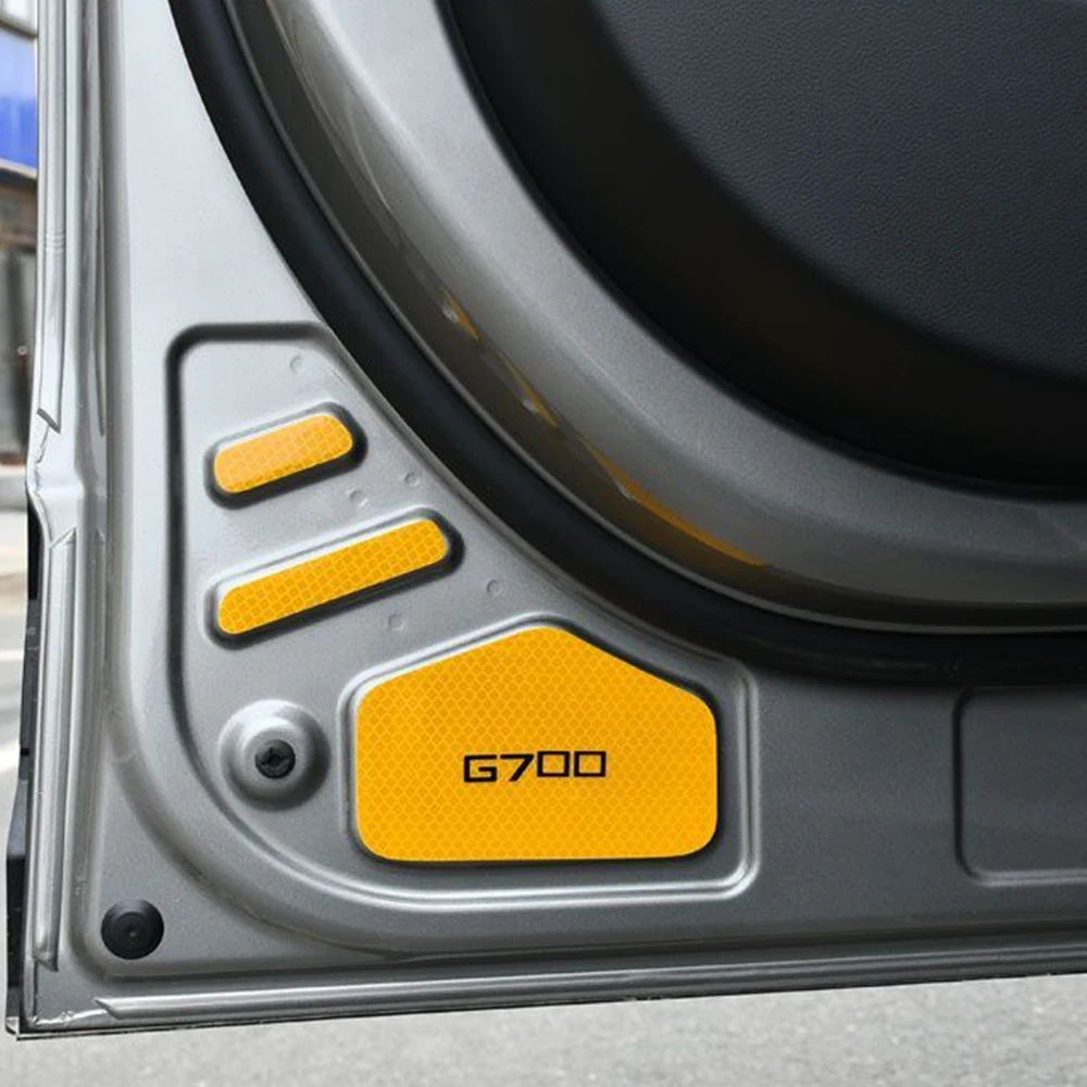  Suitable For Jetour G700 Car Door Warning Reflective Sticker Which Lights Up When Exposed To Light And Reminds Car Decoration