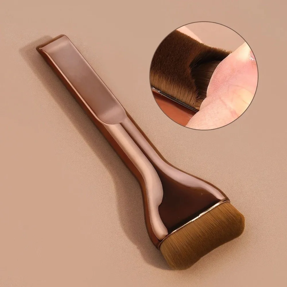 2pcs High Quality Ultra Thin Makeup Brush Set Portable Multifunctional Shadow Brush Foundation Highlighter Brush Makeup Tool