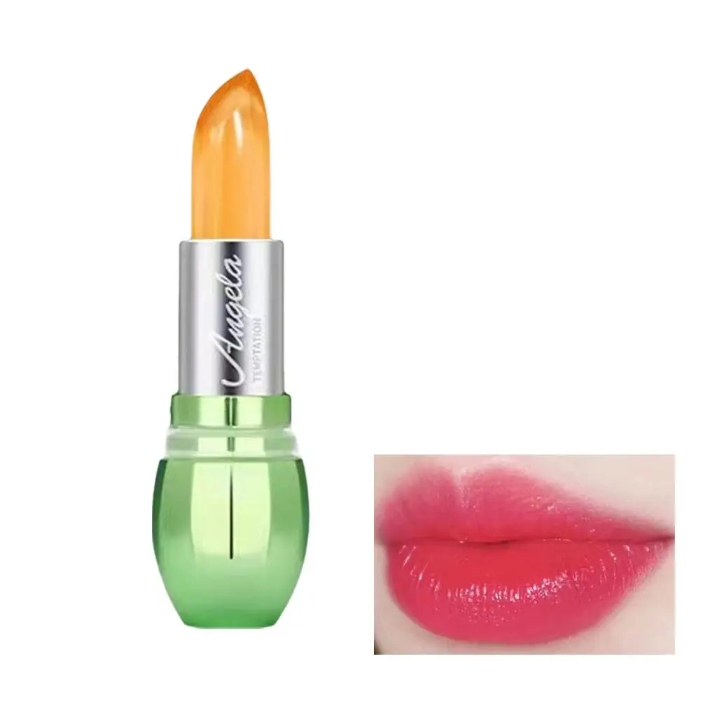 6 colori Aloe Vera Jelly Color change Lipstick Aloe Jelly non cambia Vera Fade idratante Waterproof Color Lipst H8K1