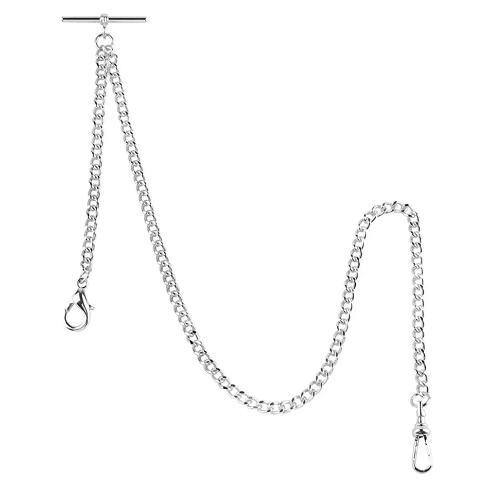 سلسلة فوب فاخرة من الفولاذ المقاوم للصدأ/الذهبي مقاس 55 سم مناسبة للرجال والنساء وإكسسوارات المجوهرات وسلاسل ساعات الجيب