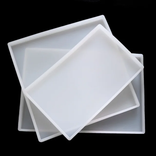 1 szt. Zagęścić duże rozmiary prostokątne kwadratowe formy żywica epoksydowa formy odlewnicze do majsterkowania Making Tray