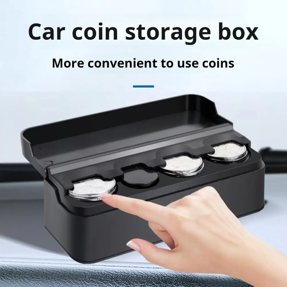 Car Coin Holder Auto Coin Organizer Compact Car Coin Box Larger Capacity Holder Set for Auto Home Organization for Change