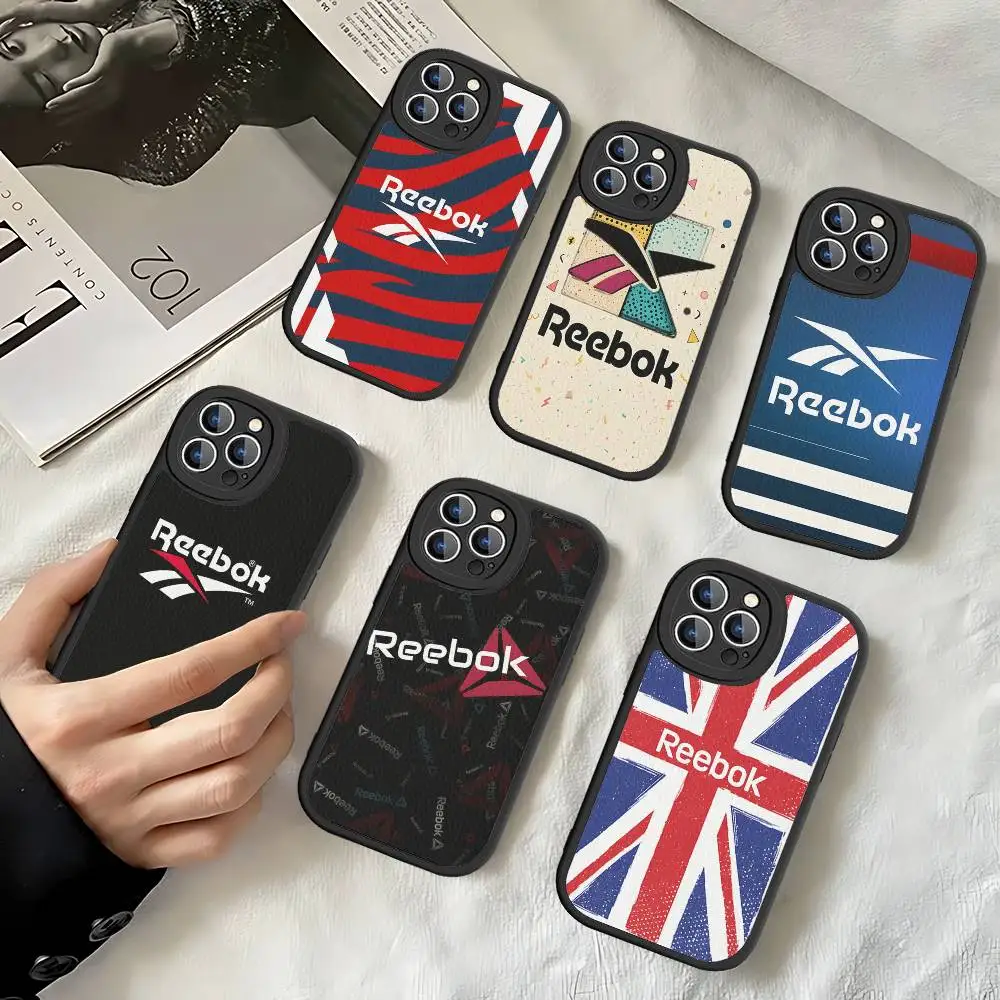 Classic Sports brand R-Reebok logo Phone Case Hard Leather For iPhone 14 13 16 Mini 15 14 11 12 Pro Max Plus Fundas