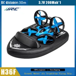 JJRC H36f Hovercraft Mini Drone Helicopter 2.4g 4ch 6-Axis Gyro Speed 3d Flip Headless Mode Rtf Boat Car Water Ground Air 3-Mode