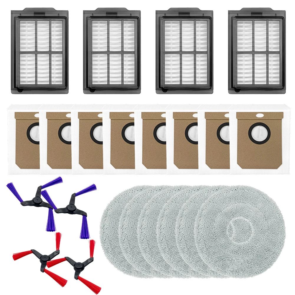 1 Set For Deerma X70 / For DEM-X70 Robot Vacuum Filter Mop Cloth Bag Side Brush Kit Vacuum Cleaner Replacement Accessories