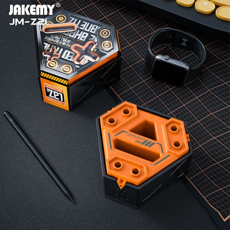 JAKEMY JM-Z21 Multi-function Screwdriver  Batch Fast Magnetizing Tool with Storage Box High Quality Bit Demagnetizer