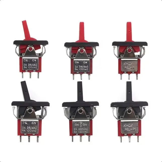 【3-1PCS】Mini Paddle Toggle Switch SPDT 2/3 Position Square Snap-in Panel Mount 5A125V 2A250V ON-ON ON-OFF-ON