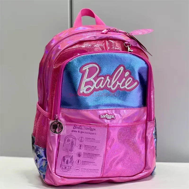 Oryginalne dziewczyny Barbie różowy australijski Smiggle plecak kubek na wodę artykuły papiernicze torba na lunch piórnik wózek ręczny plecak