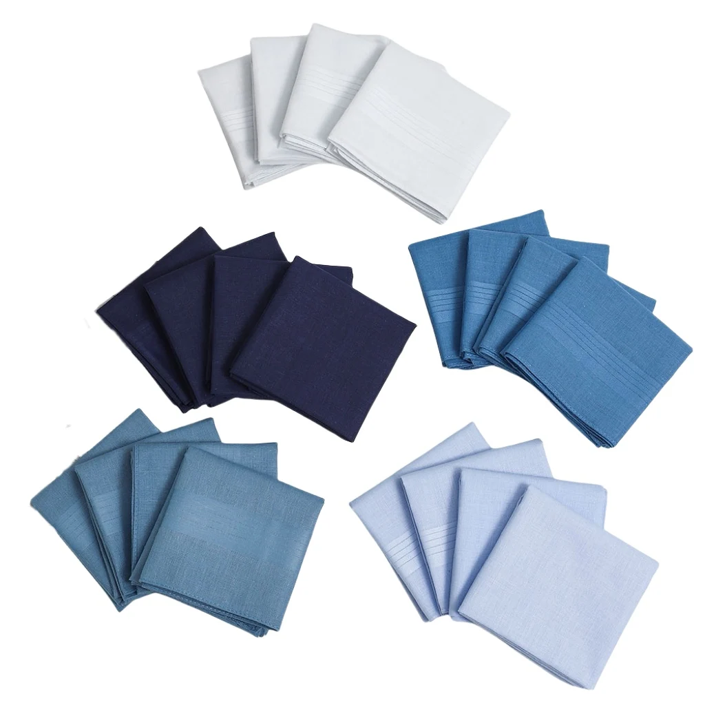 10 confezioni di fazzoletti da uomo in puro cotone, fazzoletti di cotone morbidi e confortevoli, souvenir dello sposo della stagione nuziale, asciugamani per pantaloni da tasca con patta