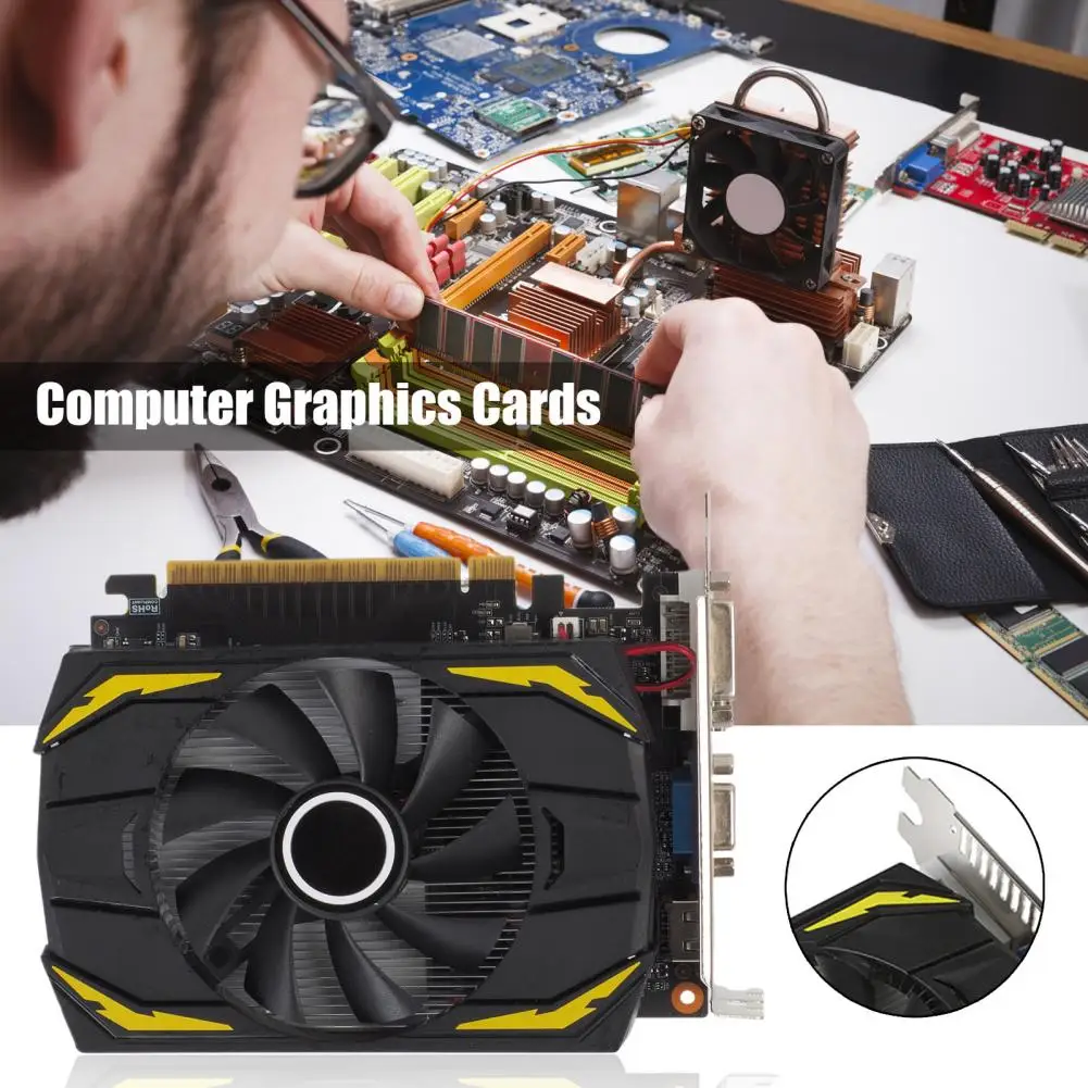 

Graphics Card Single Fan Cooling System TX750Ti 4GB GDDR5 128Bit CI-E Interface 128-Bit Low Power GPU Gaming Video Card
