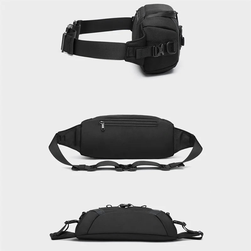 Fashion Men Waist Bag Outdoor Sports Fanny Pack Multifunction Waterproof Male Chest Bag Mens Crossbody Bags Bum