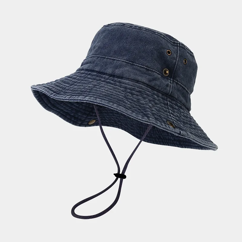 Sombrero de cubo de ala ancha grande para hombre, gorra de vaquero para pesca al aire libre, senderismo, playa, malla transpirable, Anti UV, verano,