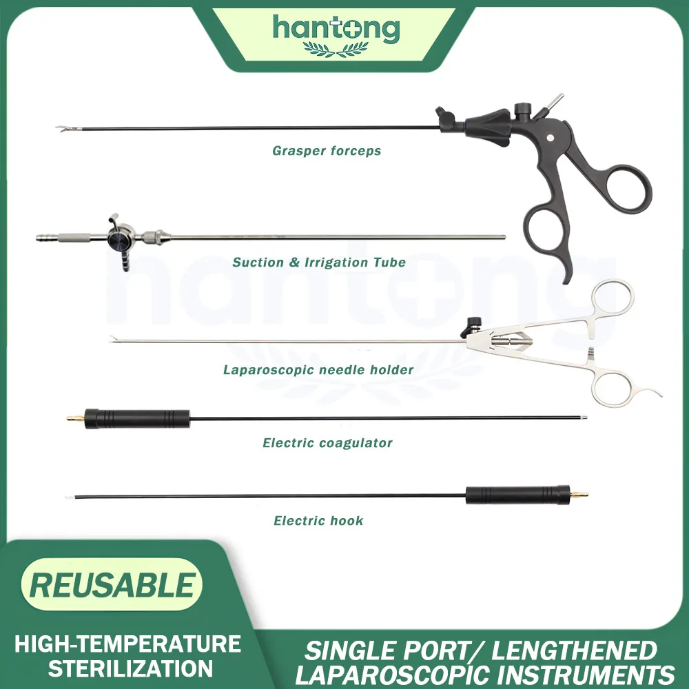 Single Port Laparoscopic Instrument Surgery and Inspection dissector forceps scissors irrigator lengthened surgical instruments