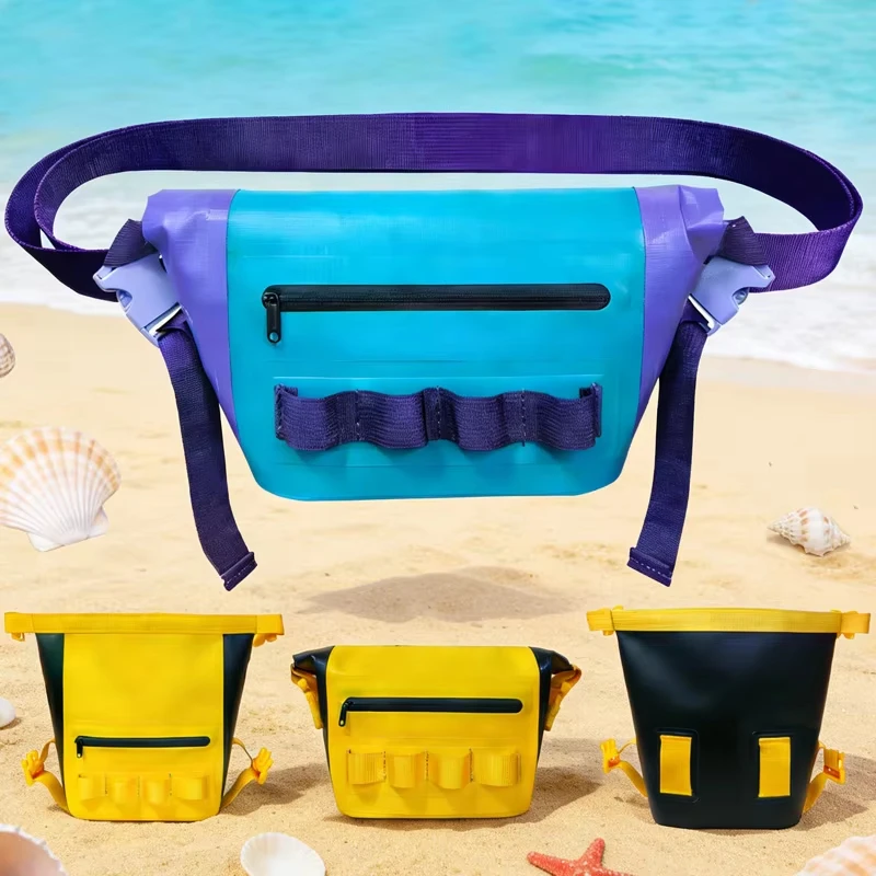 PVC Waterproof Waist Chest Bag Outdoor Camping Climbing Hiking Bag Dry Bag for Kayaking Swimming Rafting Boating Beach Bag Pouch