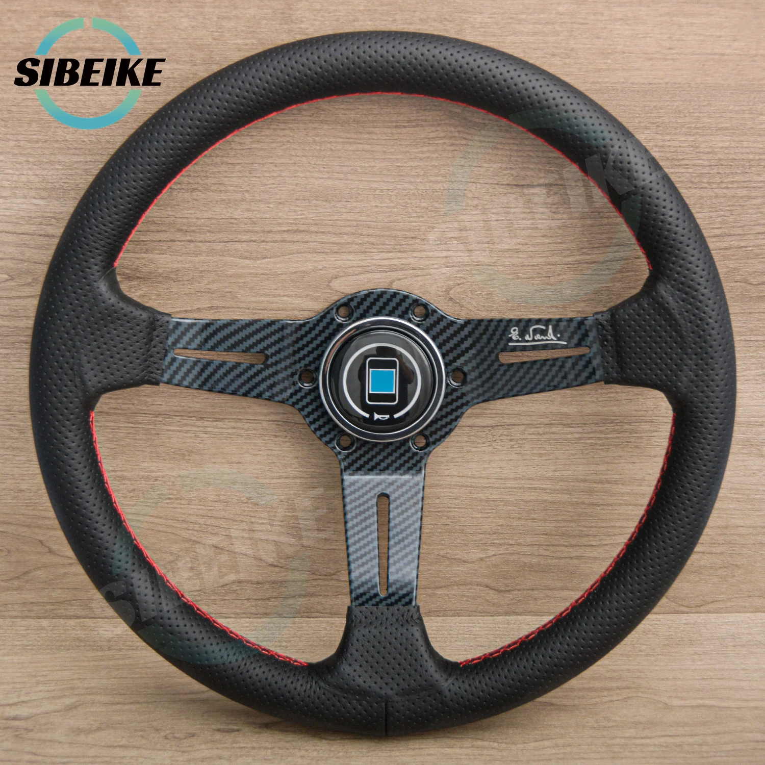 13inch 330mm Universal Racing Steering Wheel Carbon Film Racing Drifting Steering Wheel