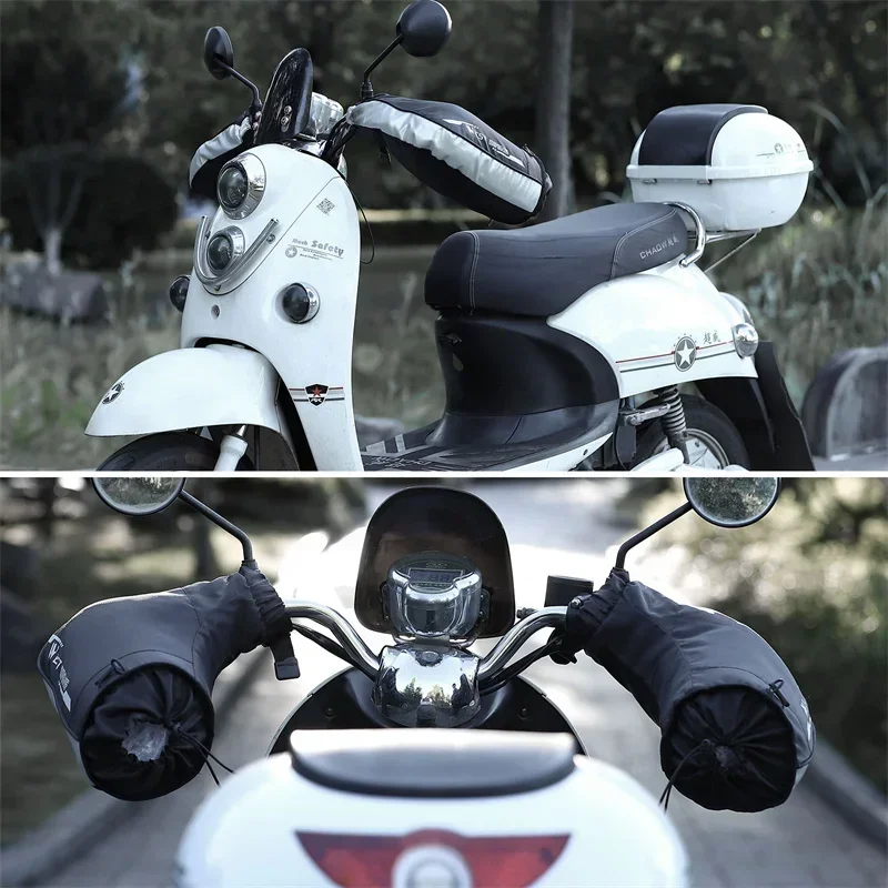 غرب ركوب الدراجات-يندبروف قفازات المقود الحرارية ، الشتاء الدراجات القفازات ، متب الطريق دراجة غطاء مقبض ، الكهربائية الركاب موتو ، دراجة