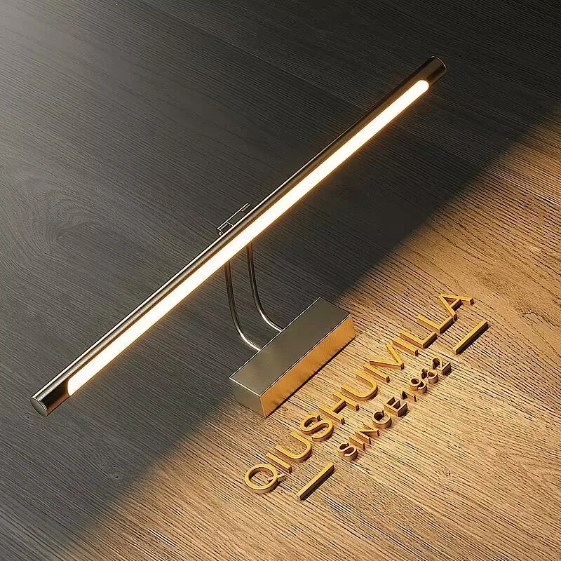 ブロンズ色のフォトランプ、鏡の中のLEDランプ、バスルームミラーキャビネット照明ランプ、シンプルなウォールランプ