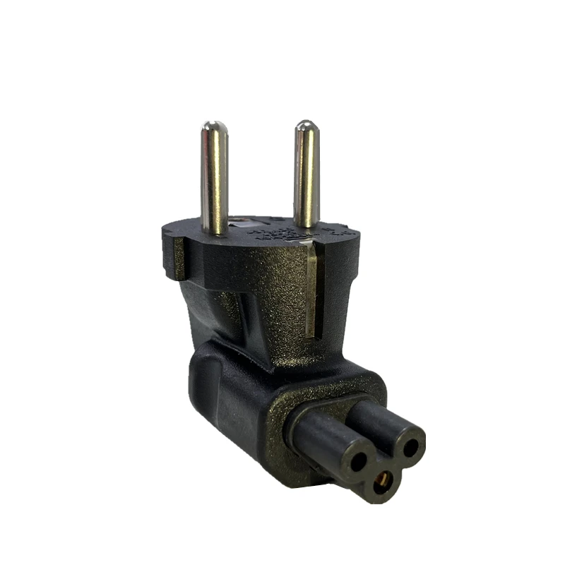 90 degree EU to C5 power Plug power cable Adapter Angle European plug to IEC C5 plug converter CEE7/7 Schuko EU plug to IEC C5