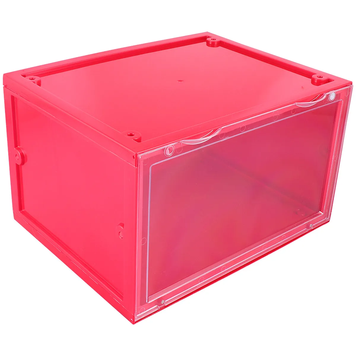 1Pcs Magnetic Side Open Transparent Shoes Organizer Storage Box Dustproof Display Container for High Heels Sneakers Boots