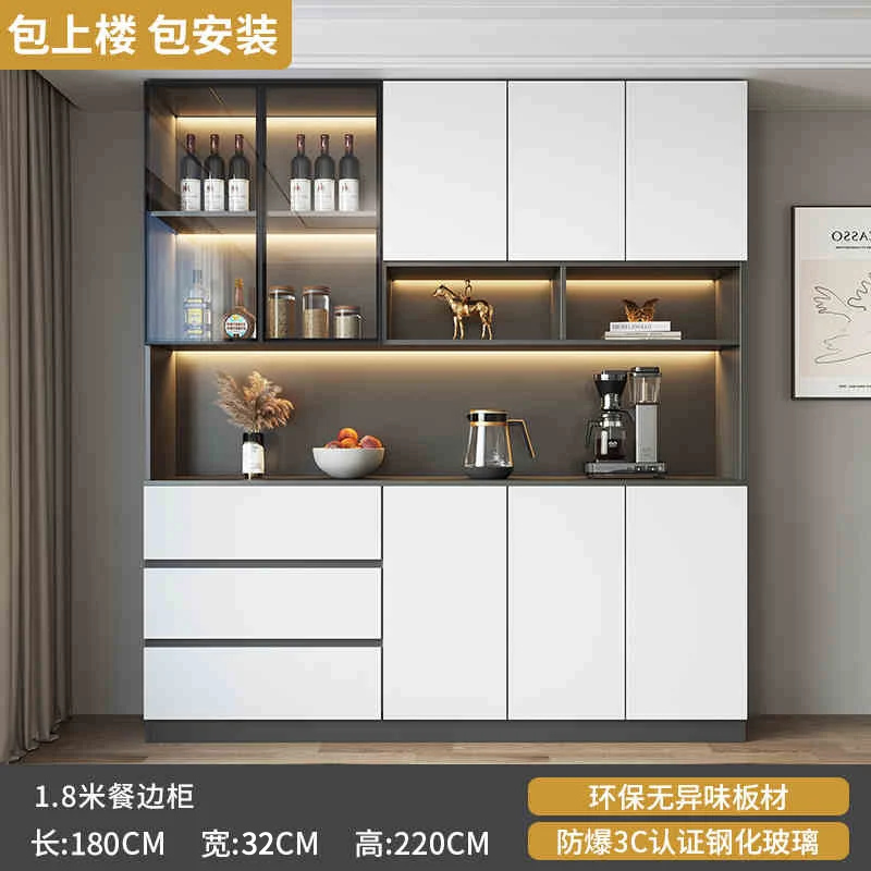 Station de Bar à café d'angle, organisateur de meubles pour casier à vin, accessoires de whisky, vitrine en verre avec portes en verre