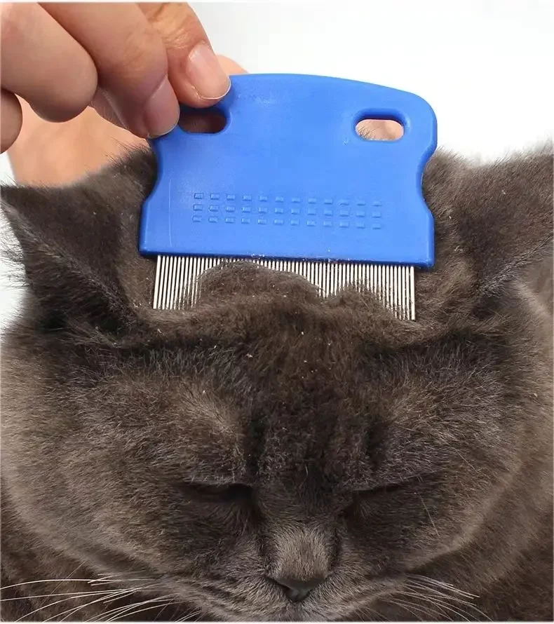 Random Color 1PC Mini Pet Combs, 1mm Gap, Facial Hair, Shedding, Grooming Tool, Cats, Dogs, Teddy, Scraping Cleaning Flea Comb