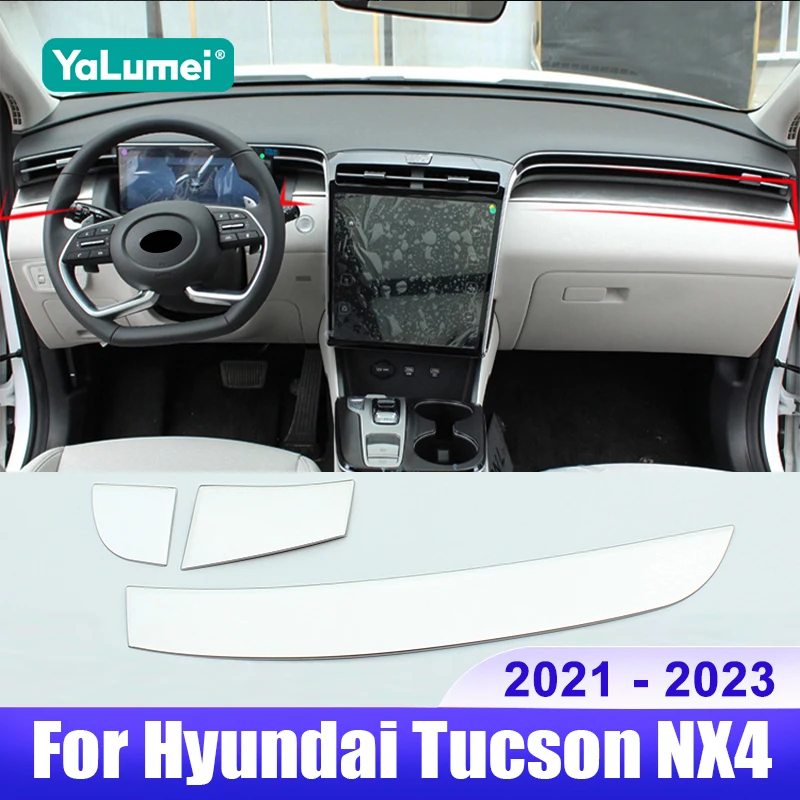 

For Hyundai Tucson NX4 2021 2022 2023 Hybrid Car Central Control Dashboard Air Conditioning Vent Outlet Trim Cover Accessories