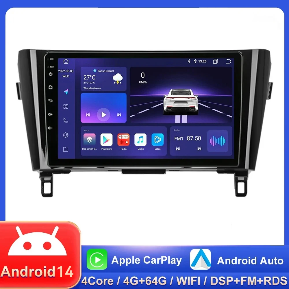 

Android 14.0 Auto Radio For Nissan Qashqai J11 X-Trail 3 T32 2013-2017 wireless Carplay Car Multimedia GPS Head Unit Autoradio