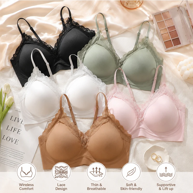 Wire Free Seamless Bralette fo - Sleep Bra Bralette recension och pris