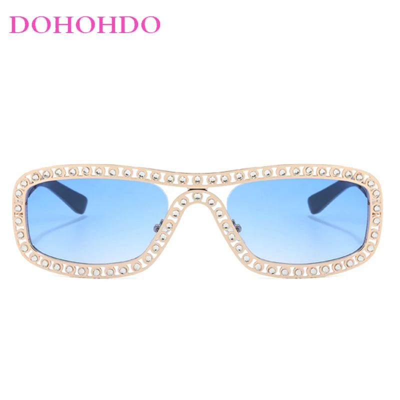 Designer de luxe carré Imitation diamant femmes lunettes de soleil rétro Steampunk hommes lunettes de soleil en plein air voyage lunettes dames Lentes UV400