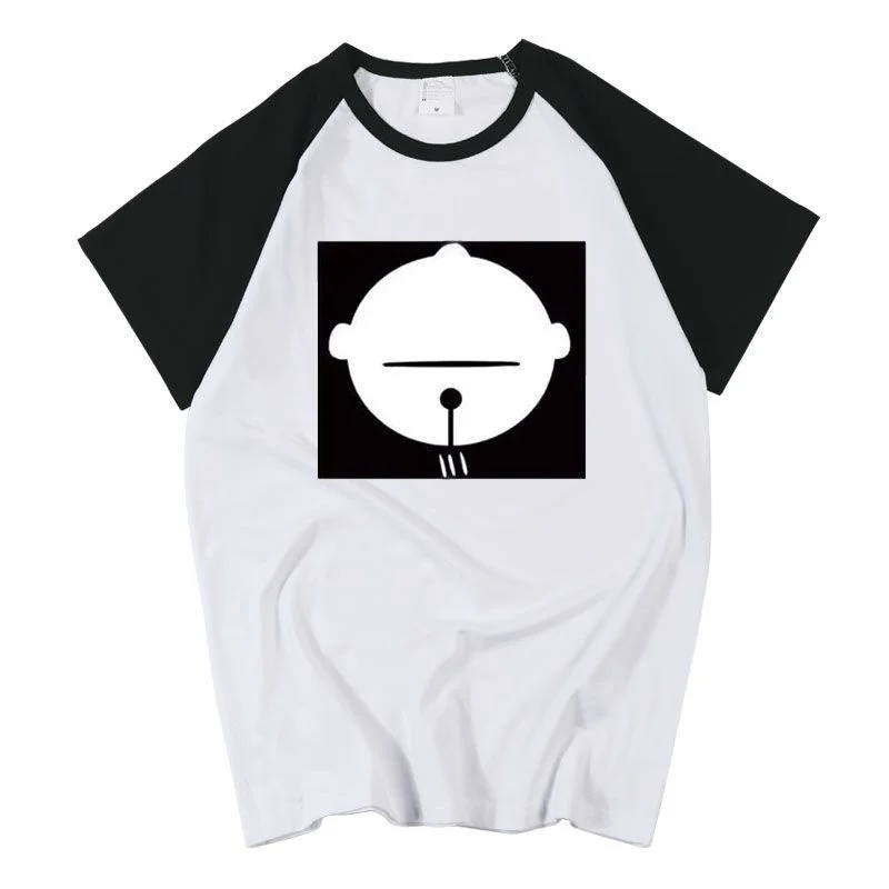 بالمنشار رجل Reze تي شيرت أسود أبيض كم طويل إدراج الكتف قصيرة الأكمام أنيمي قميص تأثيري حلي لمحبي