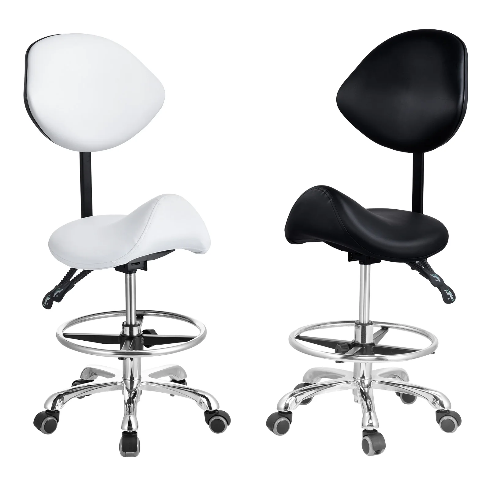 

Гидравлический стул-седло, кресло-стул для салона красоты с поддержкой спины и подставкой для ног для массажа, стоматологических клиник, домашнего офиса