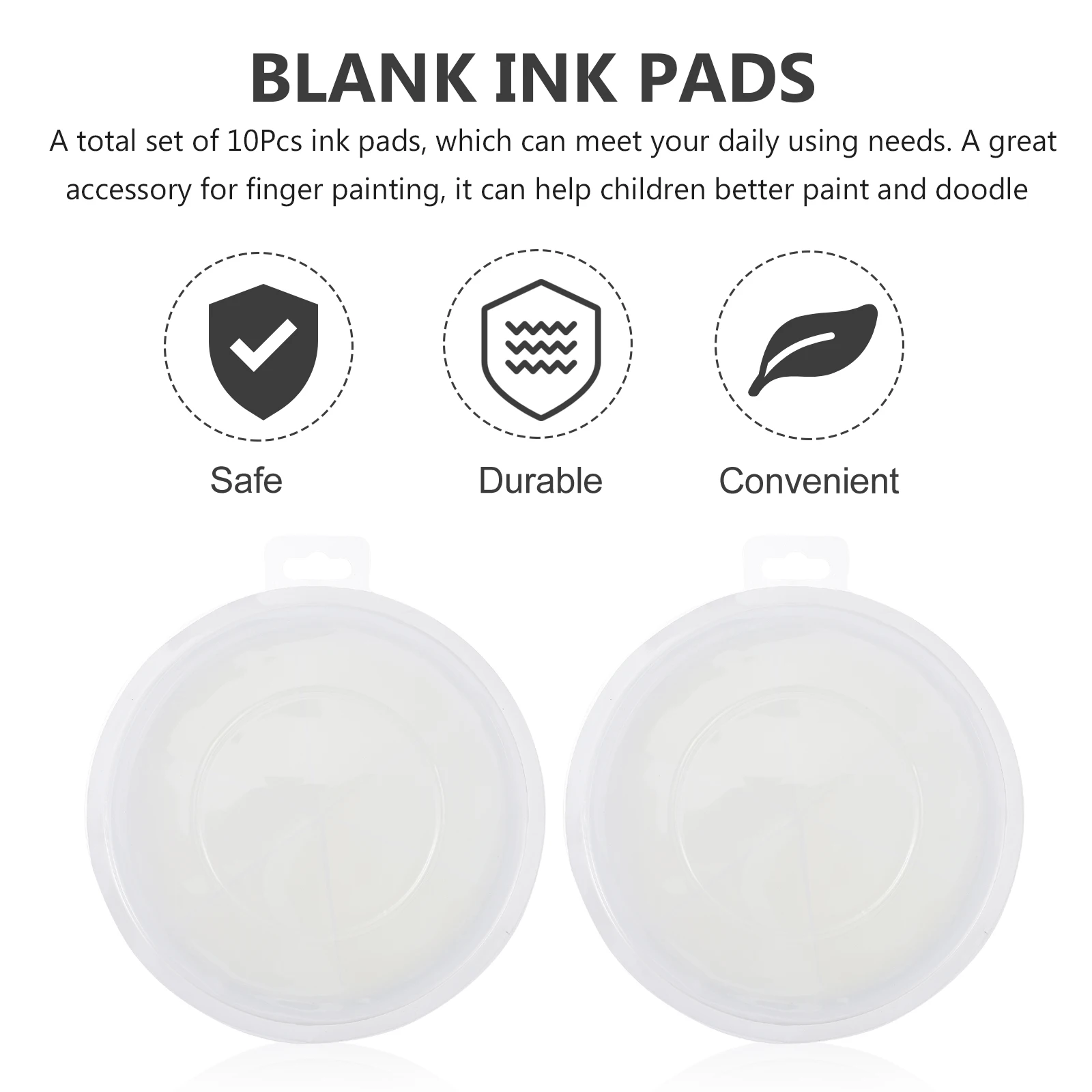 10 قطعة منصات الحبر فارغة دائم لا لون مختمة DIY بها بنفسك إصبع اللوحة ختم منصات عالية امتصاص الاطفال الكتابة على الجدران رياض الأطفال لوازم #1