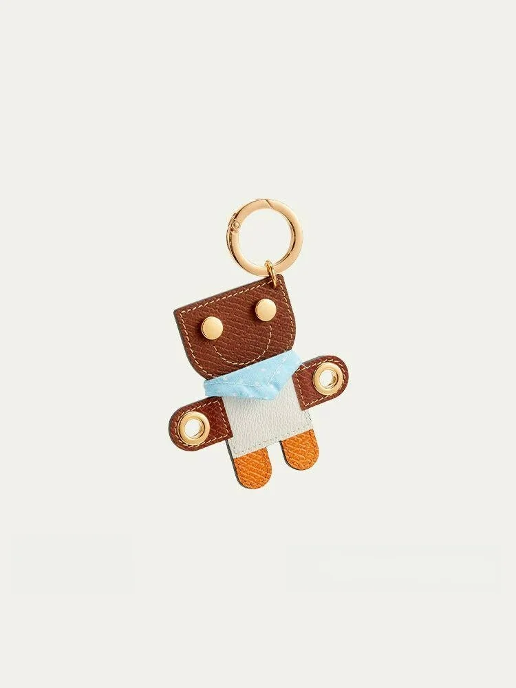 Exquisite Luxury Brand Bag Charm Smiling Face Doll Keychain High-End Accessory for Longxiang Handbags Craftsmanship Masterpiece