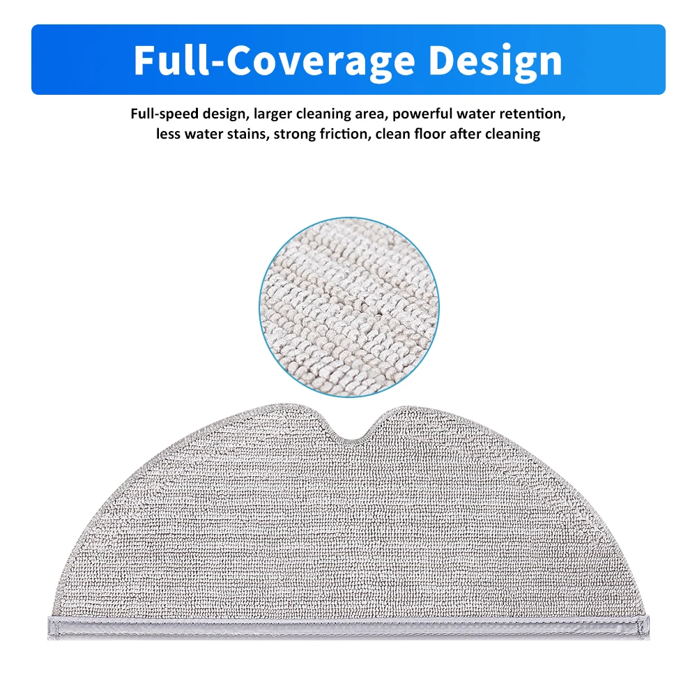 Dry Wet Mop Cloth For Xiaomi MIJIA 1T 1C 2C STYTJ02ZHM STYTJ03ZHM MI Robot Vacuum Mop For Dreame D9 F9 Full Cover Design Mop Pad