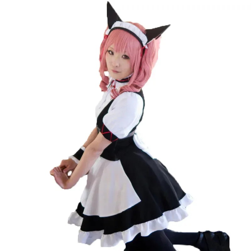 فستان خادمة أنيمي فارس نيان نيان كوسبلاي لحفلات الهالوين للفتيات مجموعة كاملة أزياء 110