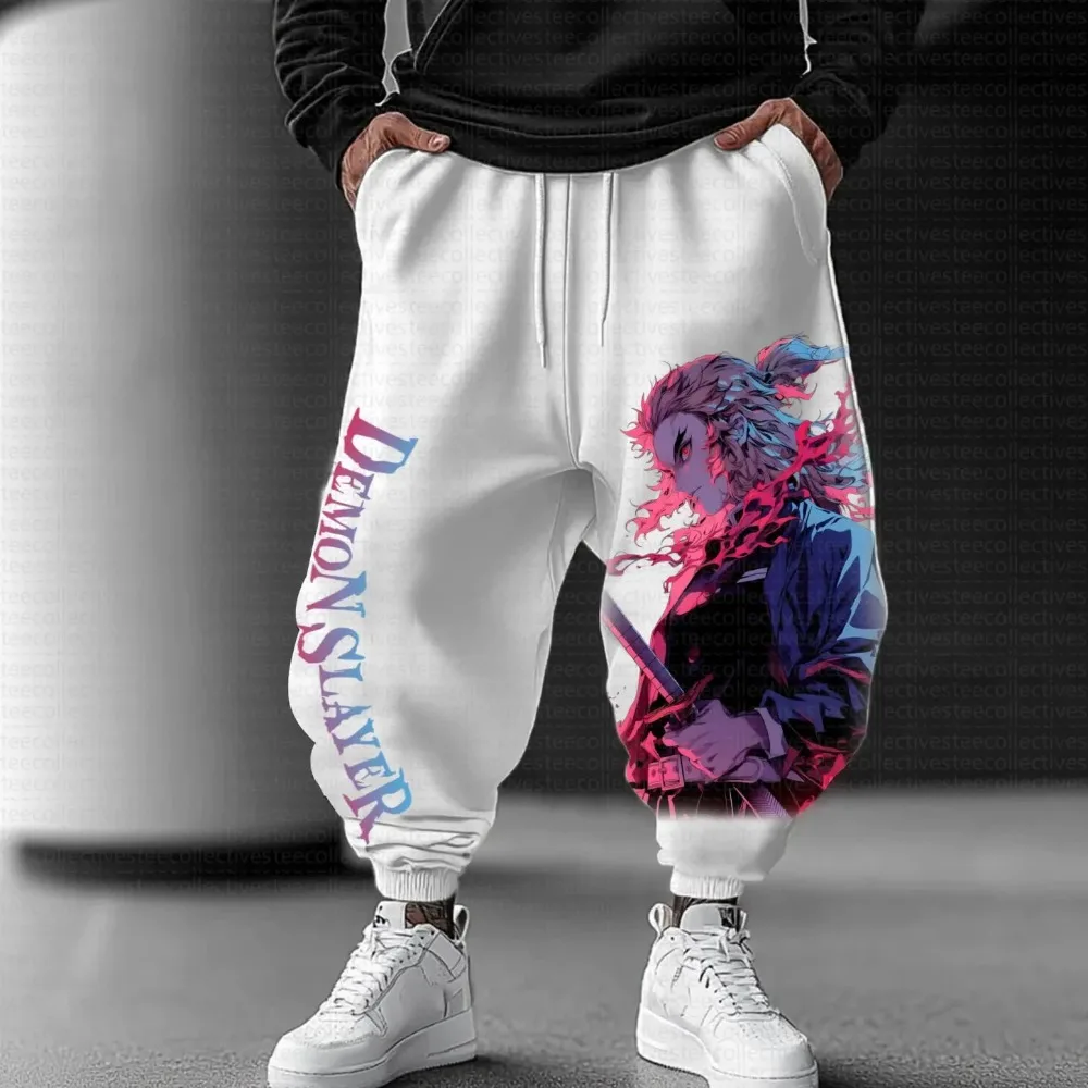 Demon Slayer Harajuku Anime Autunno Inverno Nuovo 2025 Pantaloni di cotone Alla moda Uomo Donna Hip-Hop Moda casual Pantaloni sportivi larghi