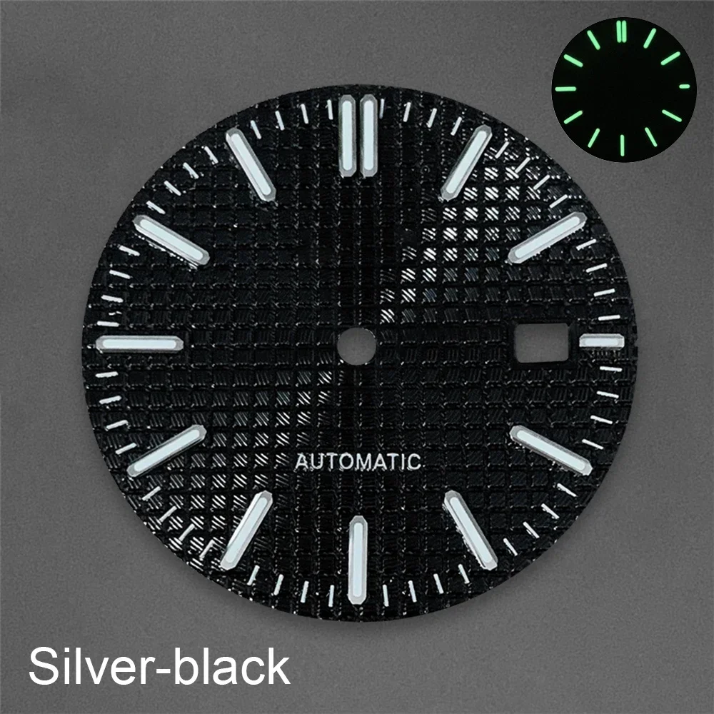 31.8mm NH35 Dial Face For Royal Oak NH35/NH36 Mechanical Automatic Movement Green luminous Watch Parts Modification Accessories