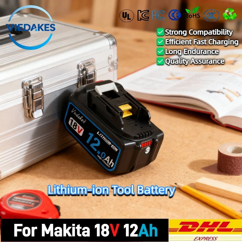 

100% for makita 18V Battery, 18v 10.0Ah tool battery, for makita drill DDF487 DTW700 DGA405 DTD173 DJV182 HR140Z