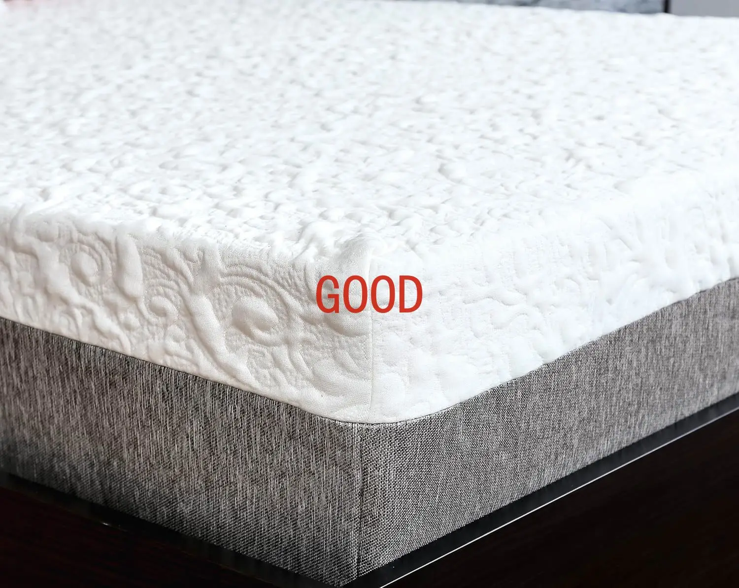 

10-INCH Narrow King 72 x 80 inches New Cooler Sleep Graphite Gel Memory Foam Mattress with Premium Textured 8-Way Stretch Cover