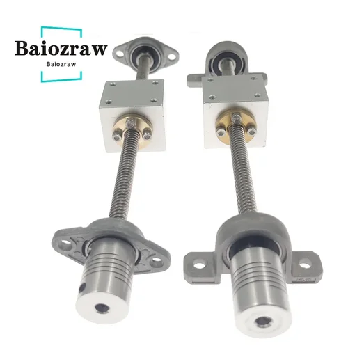 Juego de tornillos T8, varilla de tornillo Horizontal o varilla de tornillo Vertical, paso de 2mm, plomo, 8mm de longitud, 100mm200mm300mm450mm500mm800mm, impresora 3D CNC