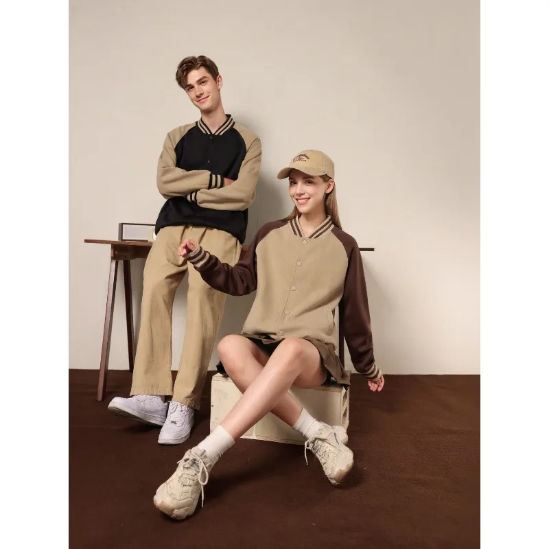 

Men's and Women's Baseball Uniforms Spring and Autumn New Long-sleeved Jacket Casual Jacket Hoodie Brand Hoodie Sports Top