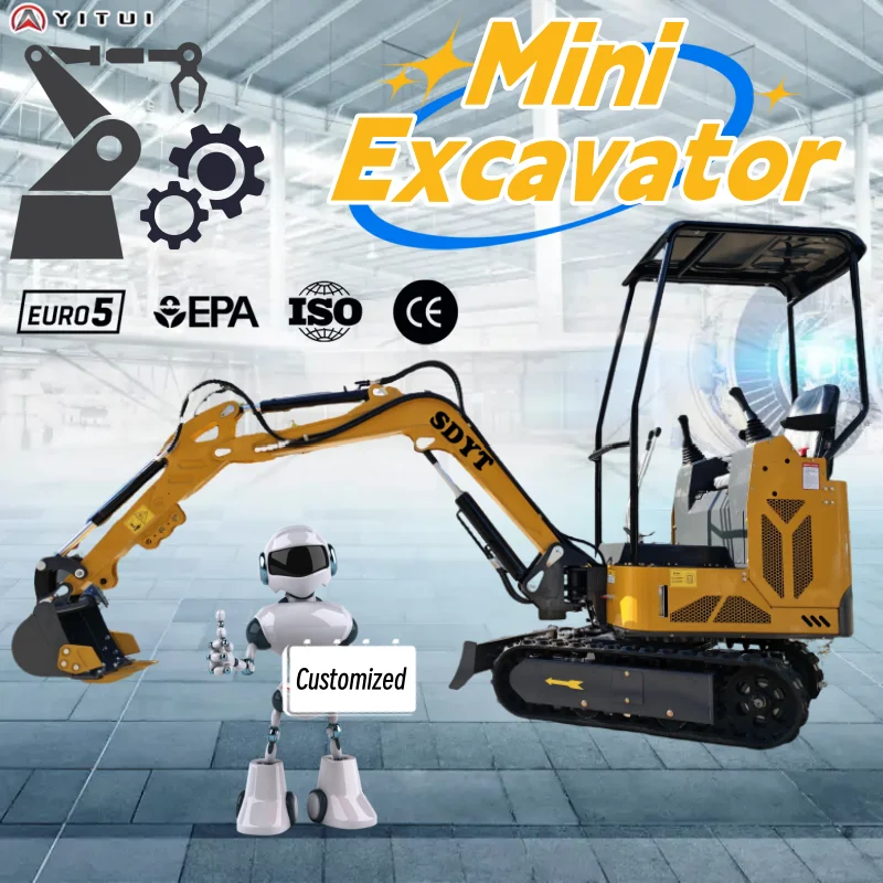 

Mini Excavator Factory In China Supports Customized Wide Range Of Use Ce Epa Euro 5 1.2 Ton Mini Excavator
