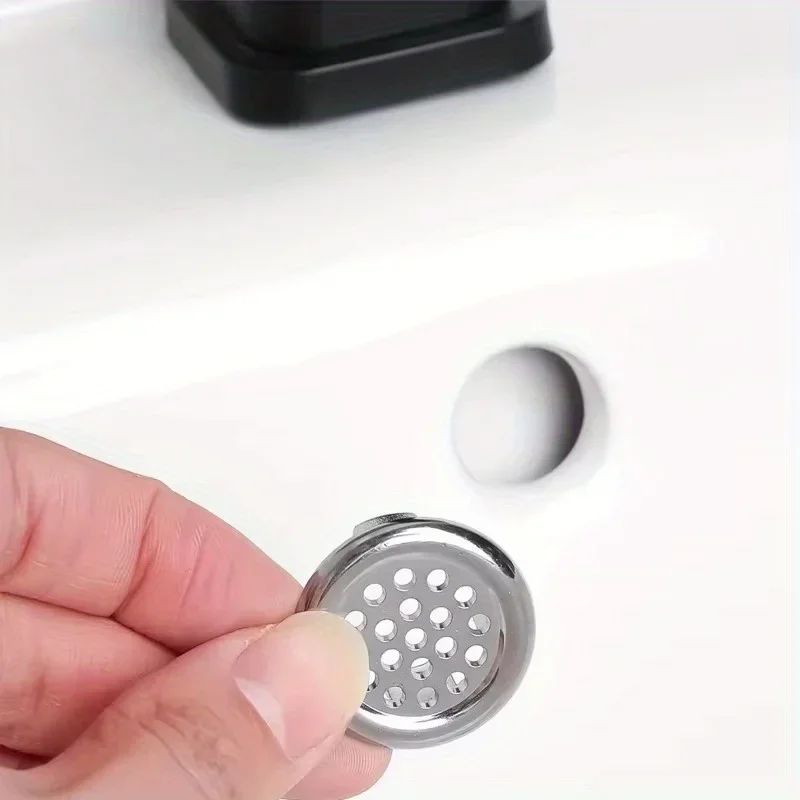 4Pcs Kitchen Bathroom Basin Circular Overflow Drain Cover Decoration Bathtub Sink Hole Overflow Hollow Washbasin Overflow