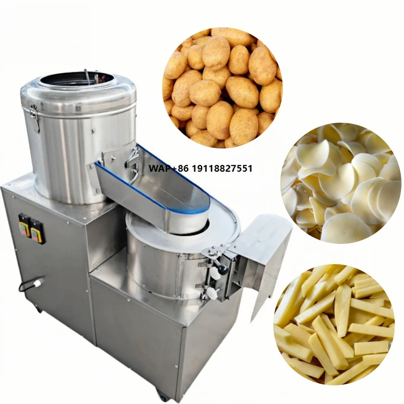 

Potato Peeling Slices Machine Vegetable Fruit Cutting Machine Shred Integral Whole Machine