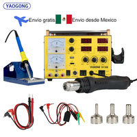 Yaogong 919D 5 IN 1 Automatic Heating Hot Air Gun Soldering Iron Phone Screen Repair Remover Power Supply Workstation