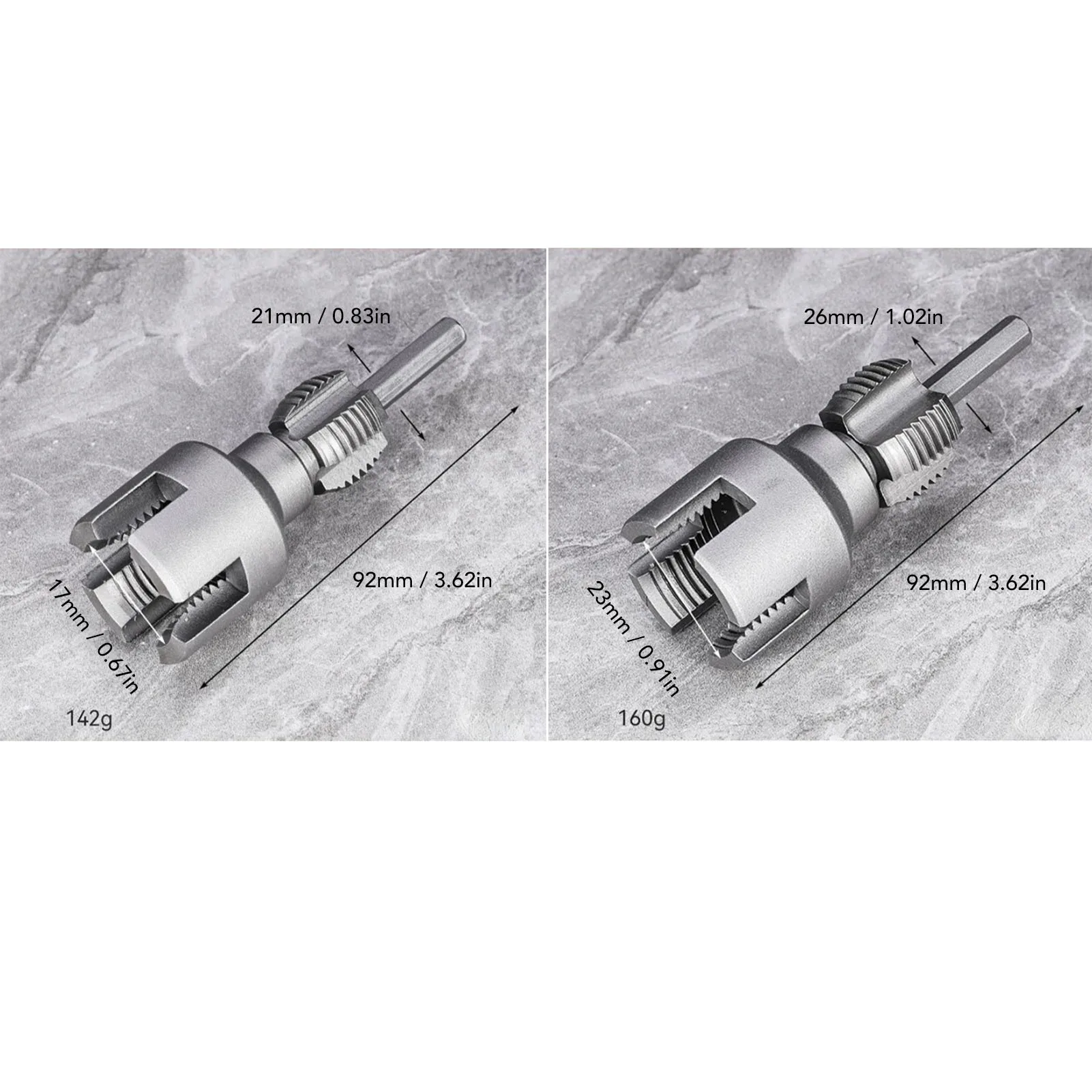 Pipe Threader Tool 2 in 1 Design  Steel Internal External Pipe Threading Tool  Hex Extension Rod for Home Repair