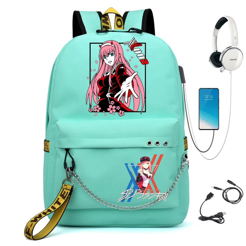 

Рюкзак Zero Two, женская модная школьная сумка в стиле аниме, рюкзак школьницы в стиле аниме