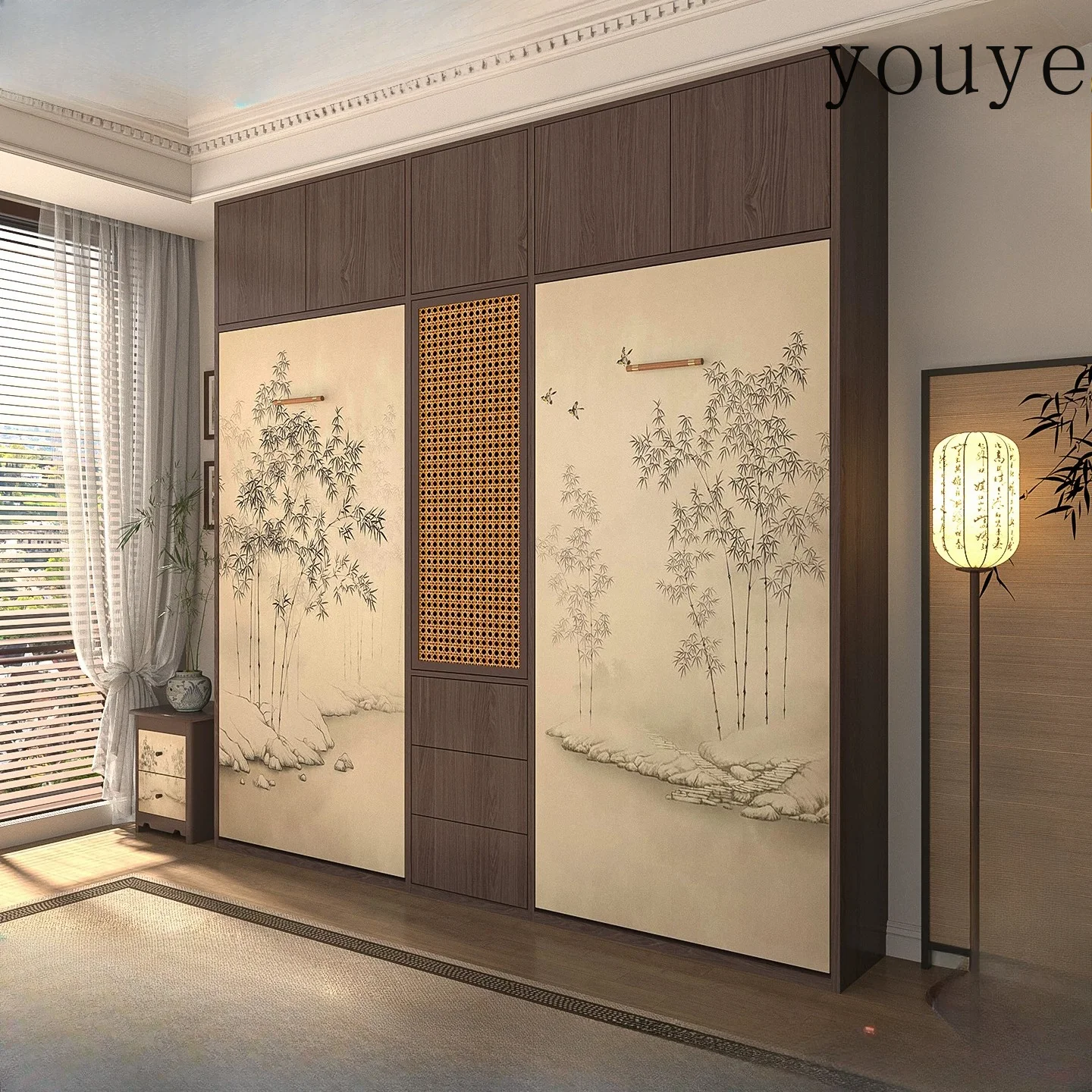 Song's Aesthetic Solid Wood Reinforced Invisible Bed Multifunctional Double Wall Bed Foldable Murphy Bed - view 2